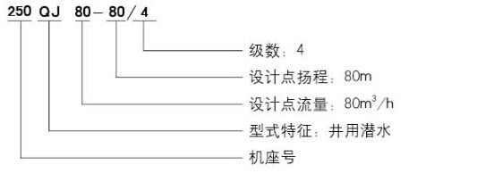 QJ深井潜水泵型号意义 QJ深井潜水泵型号意义