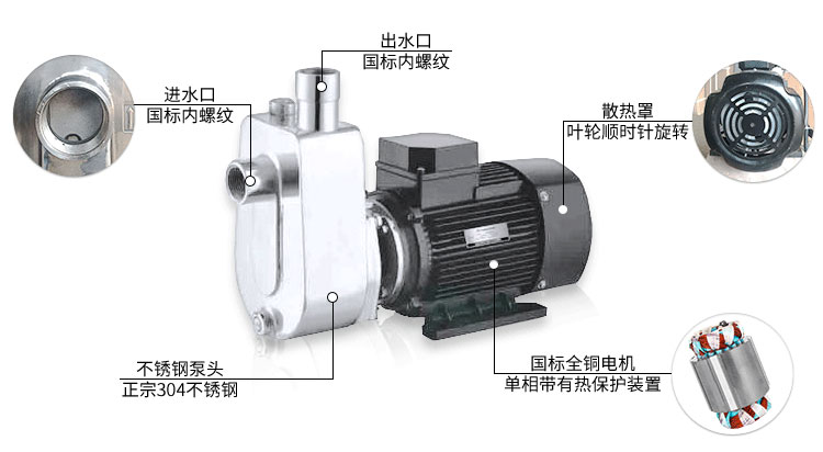 SFBX小型不锈钢耐腐蚀自吸泵结构图纸 SFBX小型不锈钢耐腐蚀自吸泵结构图纸